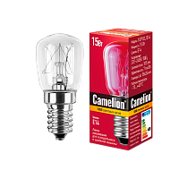 Лампа накаливания Camelion E14 15W 220-240V для холодильников и швейных машин прозрачная (1/10/500)
