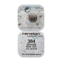 Батарейка Renata 384 (SR41SW) Silver Oxide 1.55V (1/10/100)