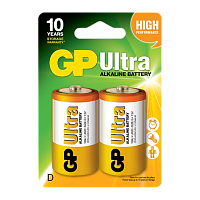 Батарейка GP Ultra LR20 D BL2 Alkaline 1.5V (2/20/160) R