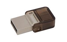 Флеш-накопитель Kingston DataTraveler microDuo 64GB USB2.0 microUSB (m) металл коричневый 