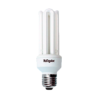 Лампа люминесцентная Navigator 3U E27 15W 6500К 220-240V U-образная (1/12/60)