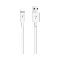 Кабель HOCO X23 USB (m)-Lightning (m) 1м 2.1A TPE белый (1/46/276)