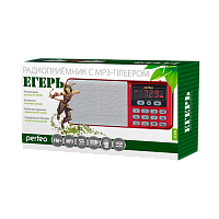 Радиоприемник Perfeo ЕГЕРЬ 3W пластик microSD USB/Jack3.5 красный (1/10) 