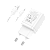Сетевое З/У HOCO N25 2USB 2.1A с кабелем microUSB черный (1/13/130)