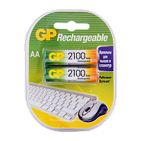Аккумулятор бытовой GP HR6 AA BL2 NI-MH 2100mAh в пластиковой упаковке (2/20/200) R