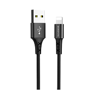 Кабель Borofone BX20 USB (m)-Lightning (m) 1м 2.0A нейлон черный (1/648)