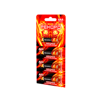 Батарейка Рекорд LR03 AAA BL4 Alkaline 1.5V отрывные (4/48/480)