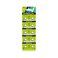 Батарейка Ergolux G5/LR754/LR48/393A/193 BL10 Alkaline 1.5V (10/100/2000)