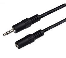 Кабель AUX Perfeo Jack 3.5mm (m)-Jack 3.5mm (f) 2м черный (1/50) 