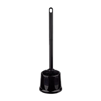 Ершик для унитаза Рыжий кот SILIX 40.5см x 11.3см с подставкой черный (1/20)