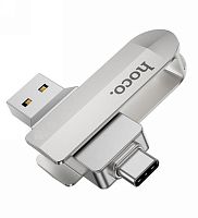 Флеш-накопитель HOCO Wise UD10 64GB USB3.0 Type-C (m) металл серебряный (1/25) 