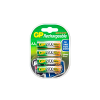 Аккумулятор бытовой GP HR6 AA BL4 NI-MH 2700mAh в пластиковой упаковке (4/40/400)