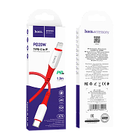 Кабель HOCO X70 Lightning (m)-Type-C (m) 1м 20W нейлон красный (1/31/310)