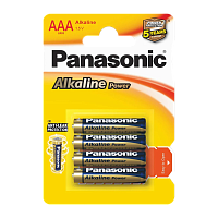 Батарейка Panasonic Power LR03 AAA BL4 Alkaline 1.5V PR (4/48/240)