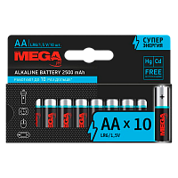 Батарейка Promega LR6 AA BL10 Alkaline 1.5V (10/100/800/20800) 