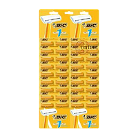 Бритва одноразовая BIC "БИК 1" 1 лезвие 36шт. на карте желтый (дубль)