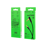 Кабель AUX Borofone BL4 Jack 3.5mm (m)-Jack 3.5mm (m) 1м TPE черный (1/63/252)