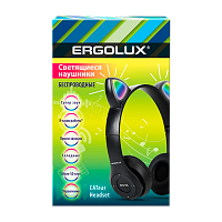 Наушники полноразмерные Ergolux ELX-BTHP02-C02 bluetooth 5.3 с микр. MP3/FM LED черный (1/4/80) 