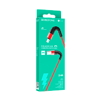 Кабель Borofone BX32 USB (m)-microUSB (m) 1м 2.4A нейлон красный (1/360)