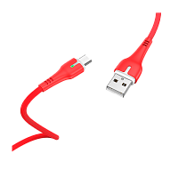 Кабель HOCO X45 USB (m)-microUSB (m) 1м 2.4A силикон красный (1/22/220)