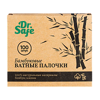 Ватные палочки Dr.Safe бамбуковые 100шт. (1/96)