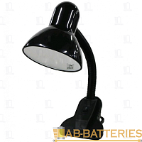 Светильник настольный Camelion KD-320 60W 230V E27 прищепка черный (1/12)