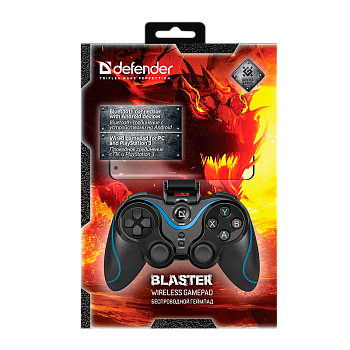 Геймпад беспроводной Defender Blaster USB/bluetooth 12 кн./2 стика черный (1/24) 