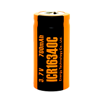 Аккумулятор Li-ion ET ICR16340C-HT Б/УП 700mAh без защиты высокий