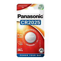 Батарейка Panasonic Power Cells CR2025 BL1 Lithium 3V в блистере (1/12)