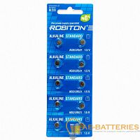 Батарейка Robiton STANDARD G0/LR521/LR63/LR50/379A/179 BL10 Alkaline 1.5V (10/200/4000)