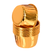 Форма MARMITON бумажная круглая 7х3.5см 10шт. золотой (1/36)