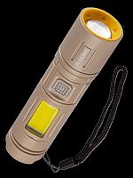 Фонарь ручной Космос KOC121Lit 10WLED+2COBLED от аккумулятора заряжается через USB Type-C (1/24/144)