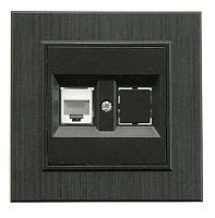 Розетка интернет Makel KAREA LINE STAR 1гн. 16A черный 86054035