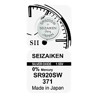 Батарейка SEIZAIKEN 371 (SR920SW)  Silver Oxide 1.55V (1/10/100/1000)