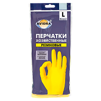 Перчатки Aviora L резина 1 пара в упаковке (1/120)