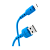 Кабель HOCO X30 USB (m)-Lightning (m) 1.2м 2.0A TPE синий (1/30/300)
