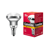 Лампа накаливания зеркальная Camelion R39 E14 30W 220-240V рефлектор матовая (1/100)
