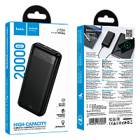 Внешний аккумулятор HOCO J153A 20000mAh 2USB/Type-C/MicroUSB черный (1/40)