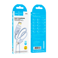 Кабель HOCO X114 USB (m)-Lightning (m) 1м 2.4A ПВХ синий (1/31/310)