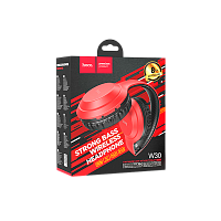 Наушники полноразмерные HOCO W30 bluetooth 5.0 с микр. microSD красный (1/30) 