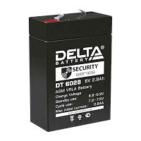 Аккумулятор свинцово-кислотный Delta DT 6028 6V 2.8Ah (1/20) 