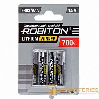 Батарейка Robiton WINNER FR03 AAA BL4 Lithium 1.5V (4/80/640)