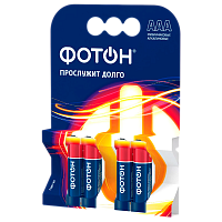 Батарейка Фотон LR03 AAA BL4 Alkaline 1.5V (4/40/480)
