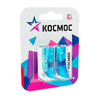 Батарейка Космос MAX LR14 C BL2 Alkaline 1.5V (2/24/96)
