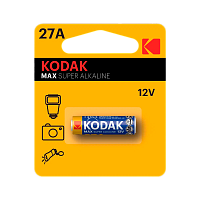 Батарейка Kodak MAX LR27/A27/MN27 BL1 Alkaline 12V (60/240/28800)