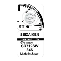 Батарейка SEIZAIKEN 346 (SR712SW)  Silver Oxide 1.55V (1/10/100/1000)