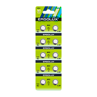 Батарейка Ergolux G3/LR736/LR41/392A/192 BL10 Alkaline 1.5V (10/100/2000)