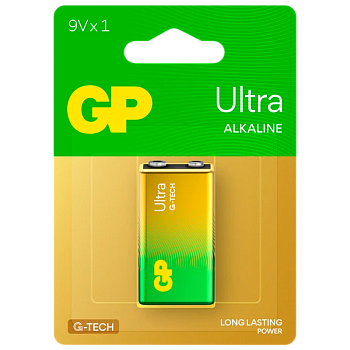Батарейка GP ULTRA G-Tech Крона 6LR61 BL1 Alkaline 9V (1/10/200)