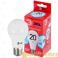 Лампа светодиодная ЭРА A65 E27 20W 4000К 220-240V груша RED LINE (1/10/100)
