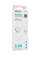 Кабель Borofone BX121 USB (m)-Type-C (m) 1м 3.0A ПВХ белый